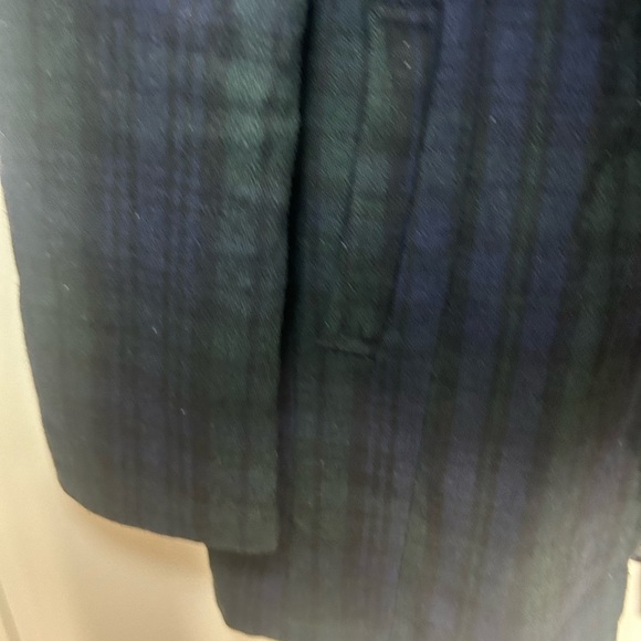 Vintage tartan/plaid medium length wool coat - Picture 8 of 9